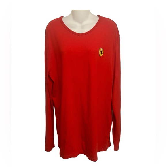 Authentic Scuderia Ferrari Unisex Long Sleeve Red T-Shirt Size XL - Picture 3 of 10